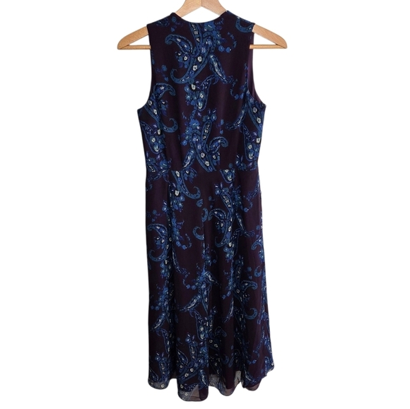 Cabi | #3461 Treasure Paisley Midi Dress Size 2 Purple Blue Green - Picture 7 of 7